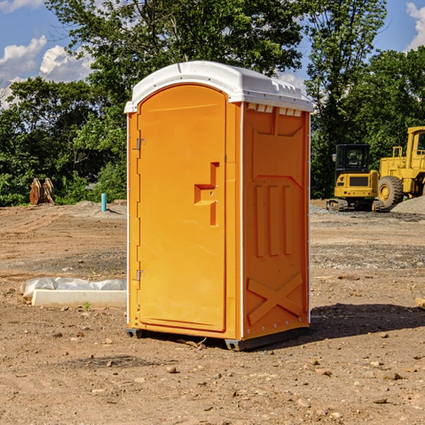 how often are the porta potties cleaned and serviced during a rental period in Rockville Nebraska